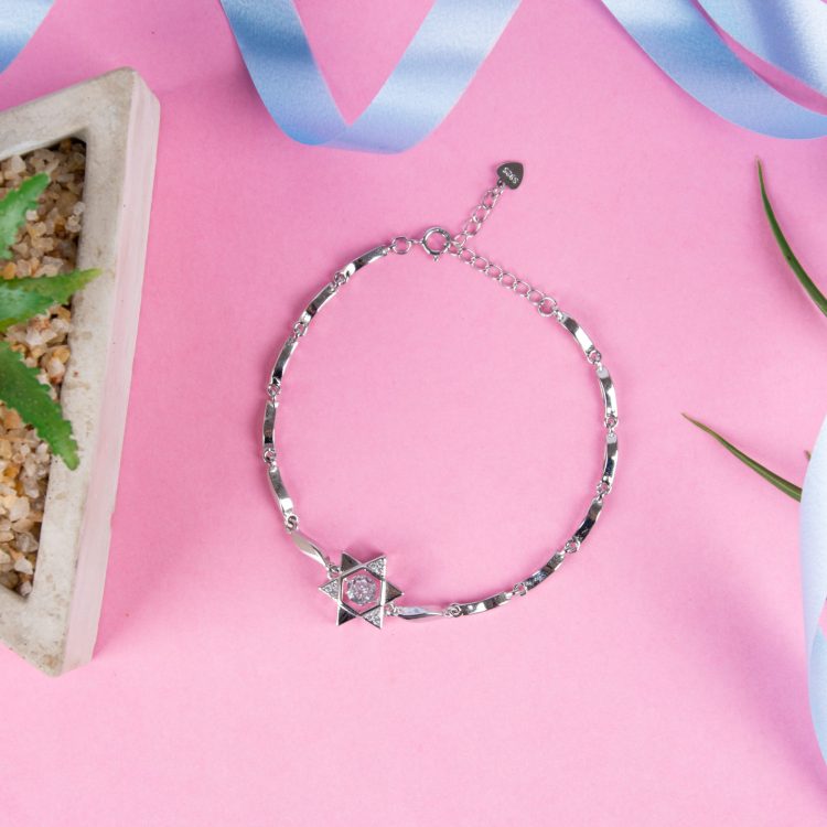 Stellar Radiance Charm Silver Bracelet