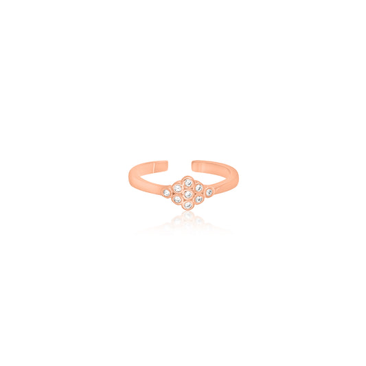Radiant Rosé Pavé Toe Rings