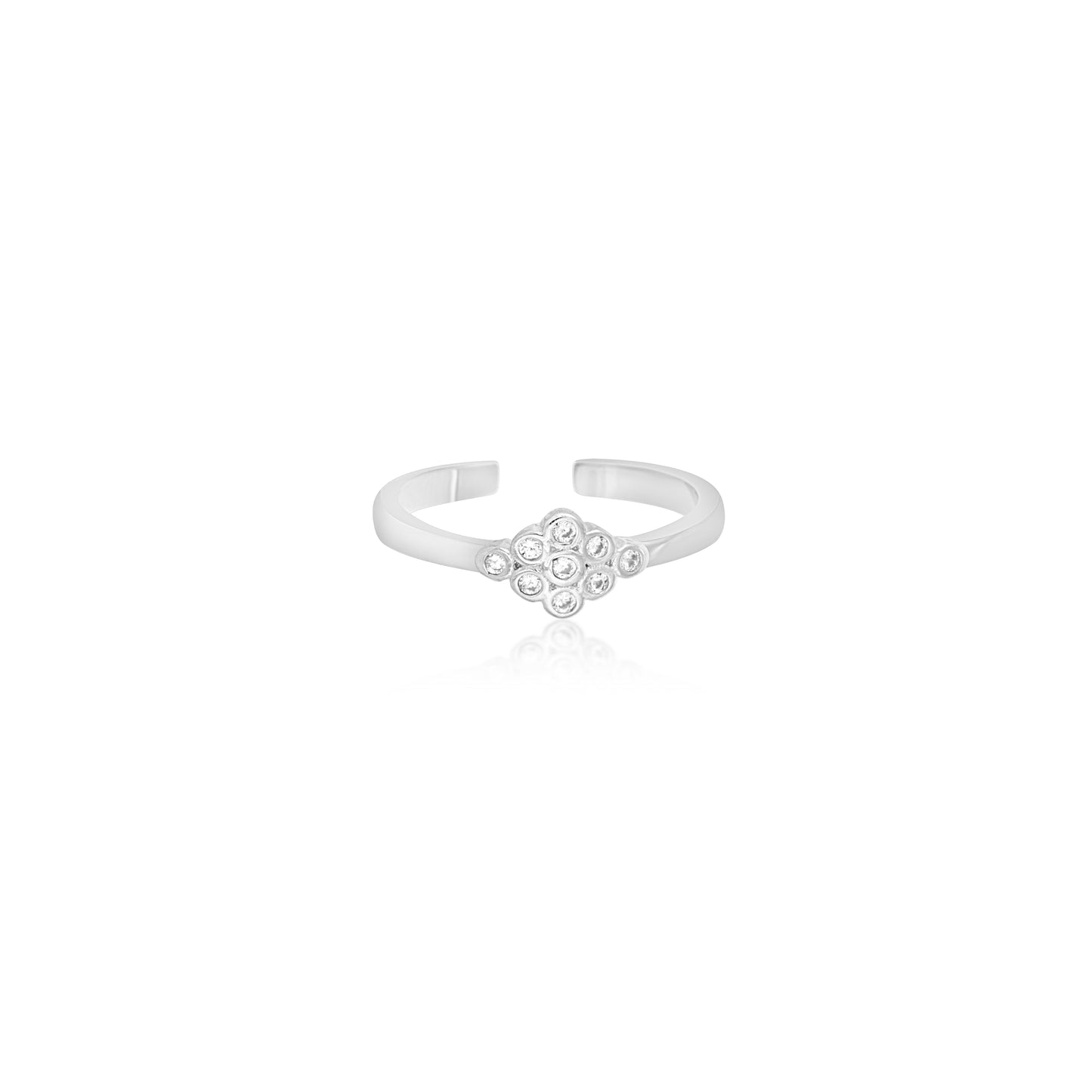 Radiant Rosé Pavé Toe Rings