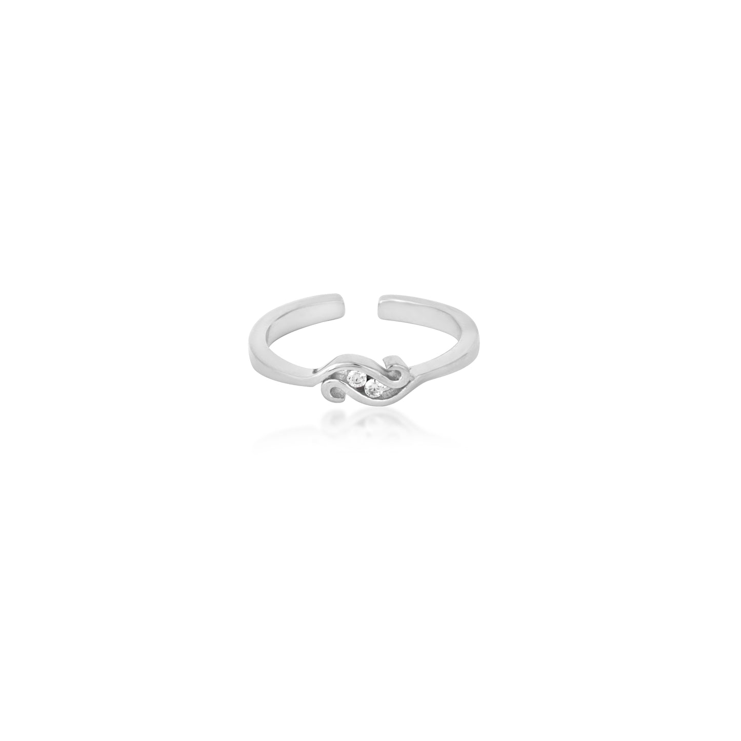 Elegant Infinity Ruby Toe Ring