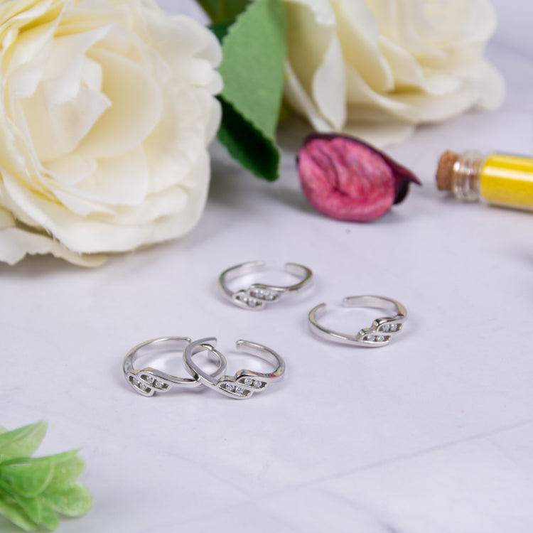 Serenity Swirl Sterling Silver Toe Ring