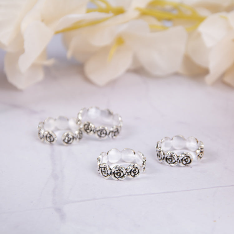 Mandevilla Silver Toe Rings
