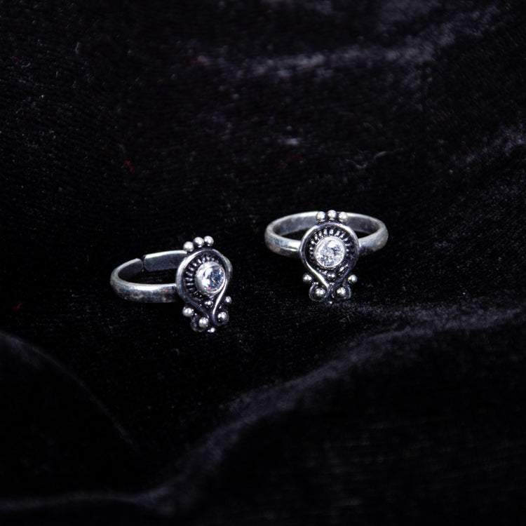 Celestial Spark Sterling Silver Toe Rings