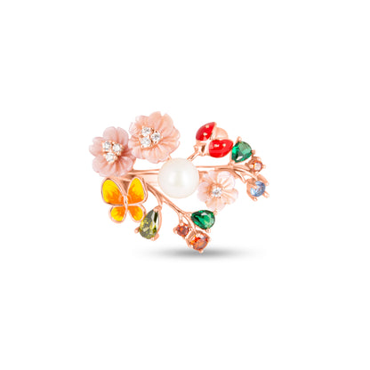 Gemstone Garden Butterfly Ring