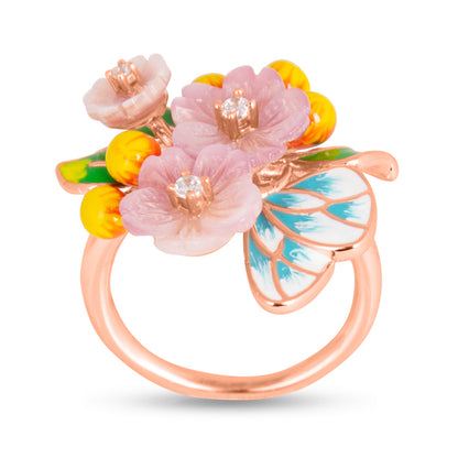 Butterfly Dreamscape Rosé Enchantment Ring