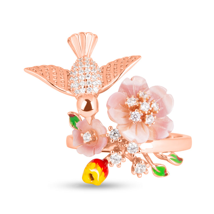 Rosé Avian Bloomscape Elegance Ring