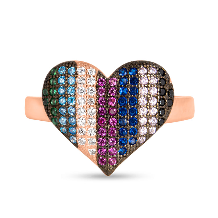 Radiant Pride Heart Rosé Signature Ring
