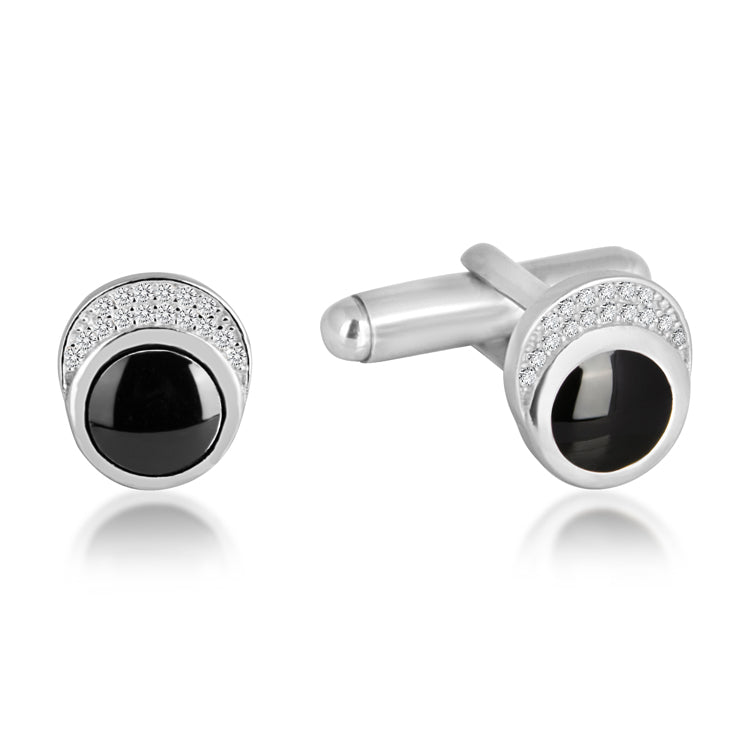 Black and Silver Design Cufflinks