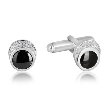 Black and Silver Design Cufflinks
