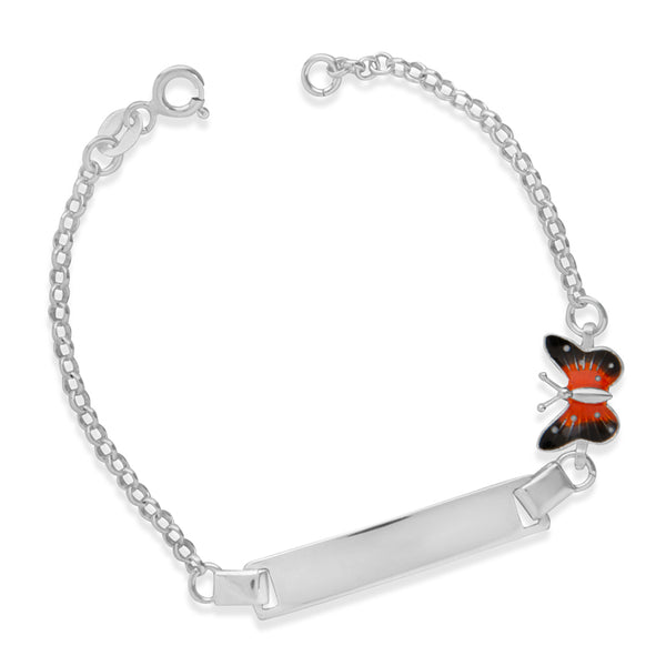 Orange Butterfly Charm Bracelet