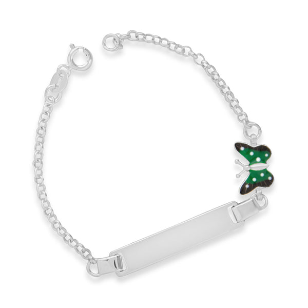 Baby ID Green Butterfly Bracelet