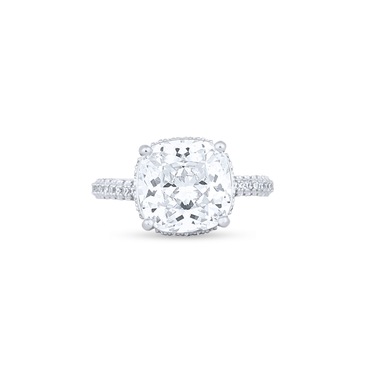 Diamond Veil Silver Ring