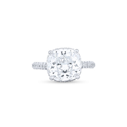 Diamond Veil Silver Ring