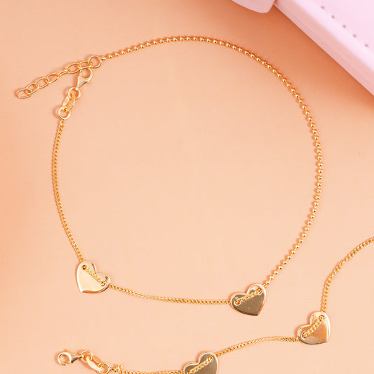 Elyra Heart Chain Anklet