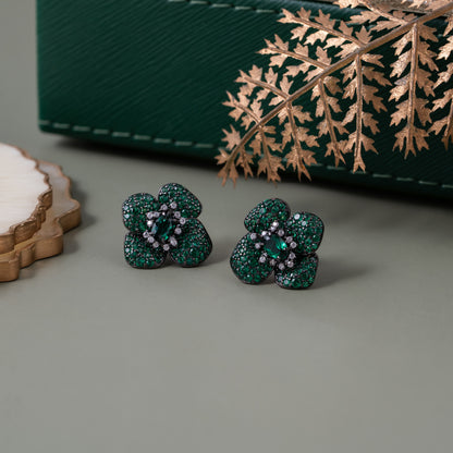 Emerald Bloom Studs