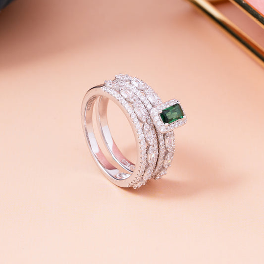 Emerald Crown Luxe Stack Ring