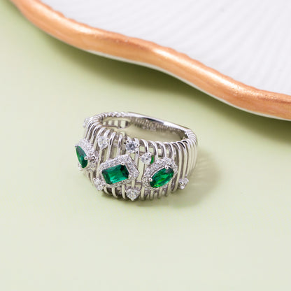 Emerald Weave Ring