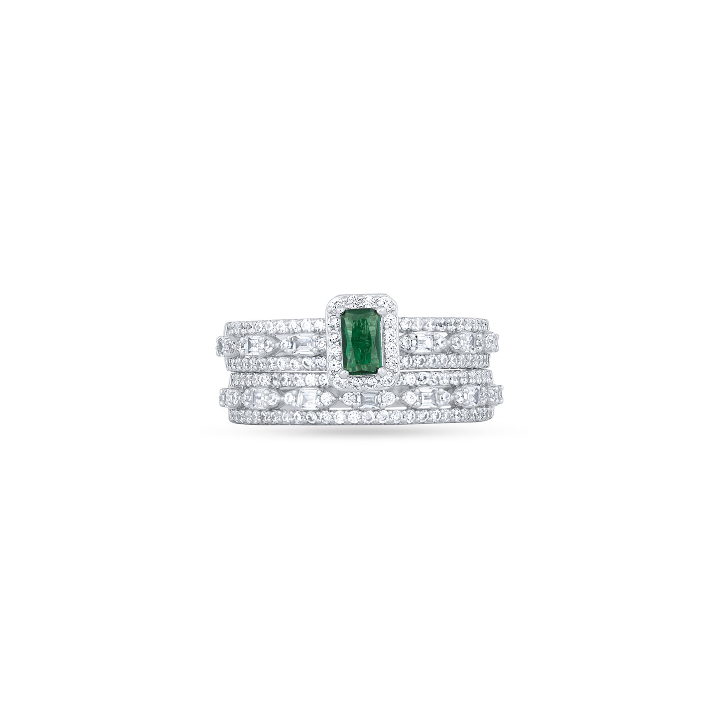 Emerald Crown Luxe Stack Ring