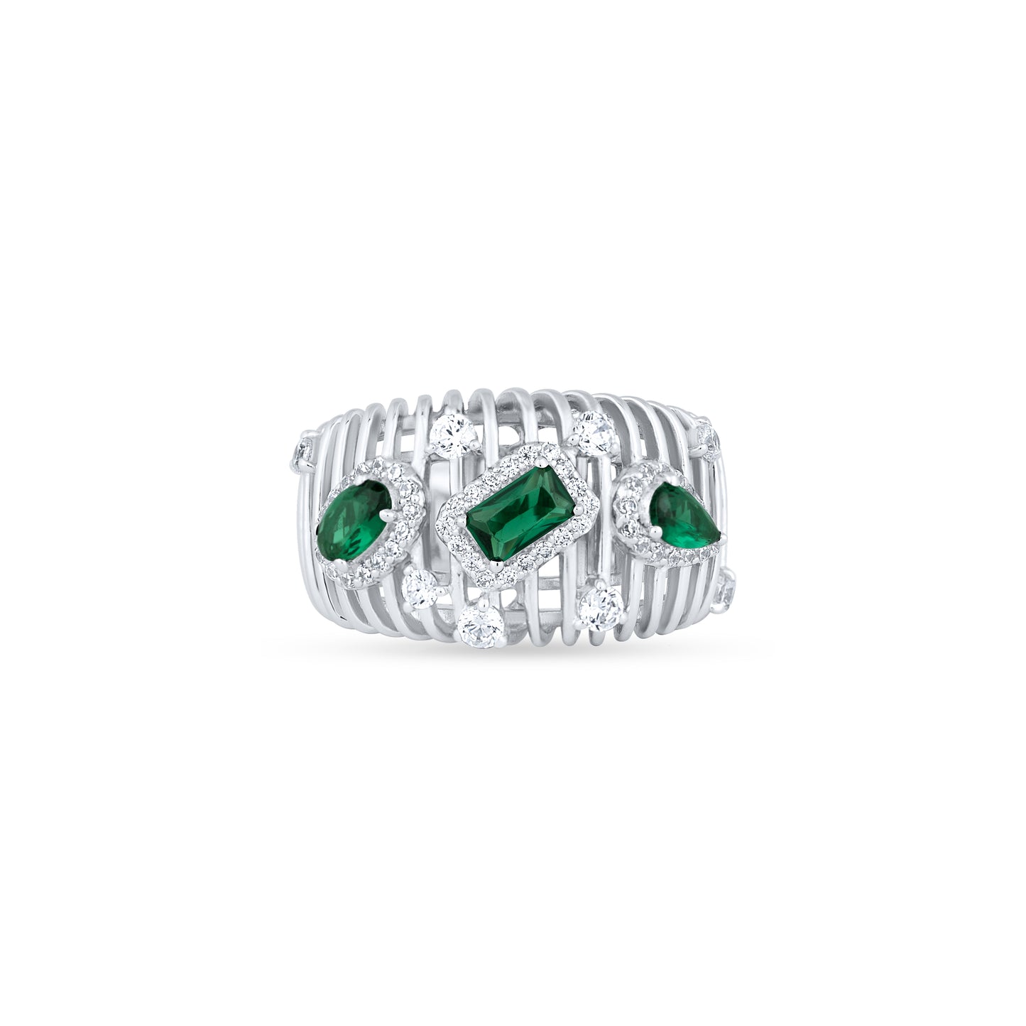 Emerald Weave Ring