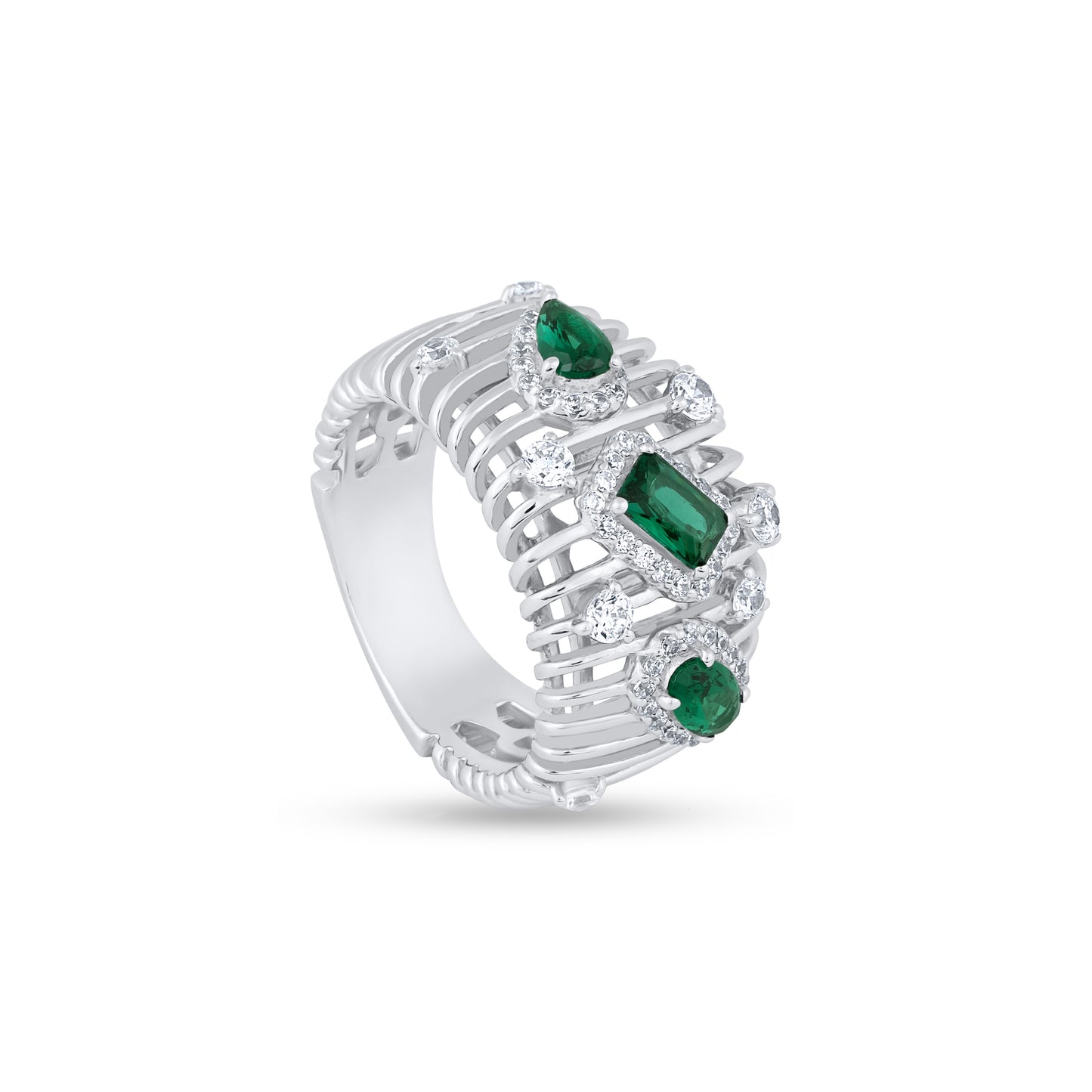 Emerald Weave Ring