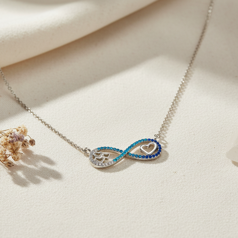Endless Love Infinity Silver Necklace