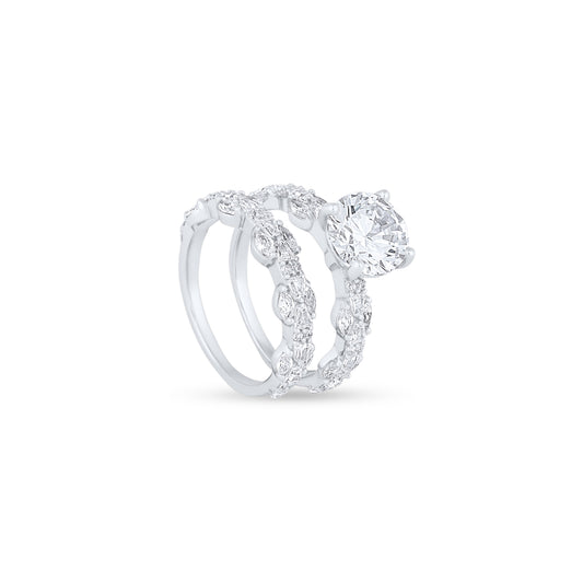 Eternal Silver Radiance Stack Ring
