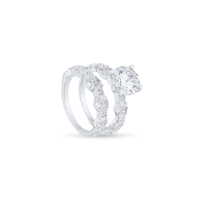 Eternal Silver Radiance Stack Ring