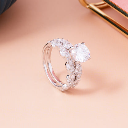 Eternal Silver Radiance Stack Ring