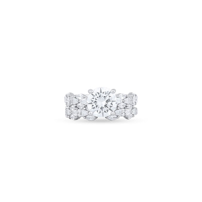 Eternal Silver Radiance Stack Ring