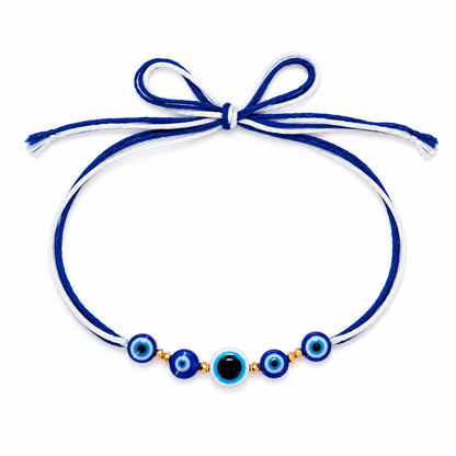 Evil Eye Shield Silver Rakhi