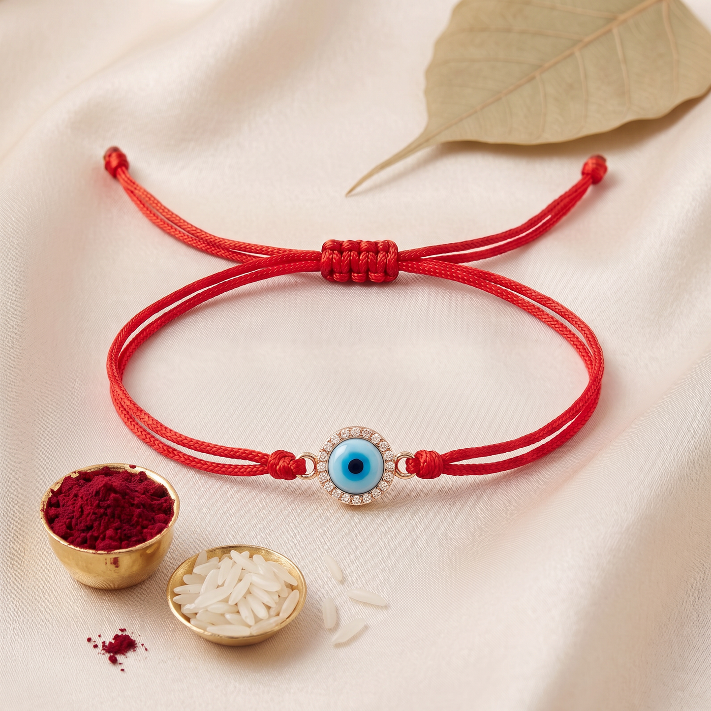 Evil Eye Radiance Silver Rakhi