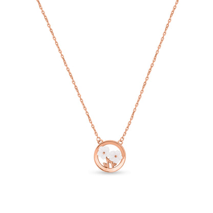 Floral Serenity Rose Gold Plated Necklace
