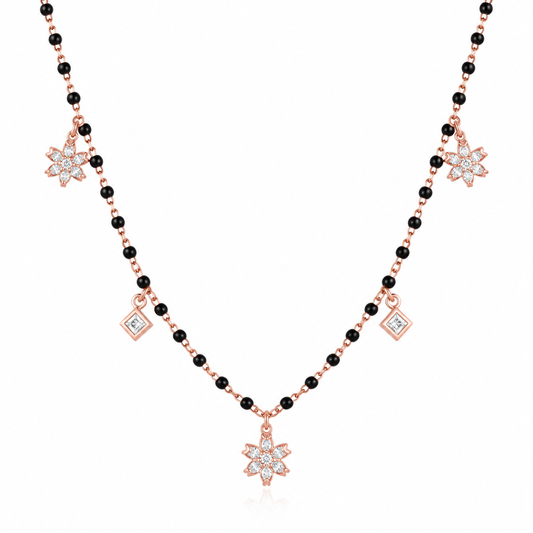 Floral Symphony Rose Gold Mangalsutra