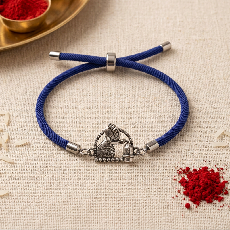 Gajamukh 92.5 Sterling Silver Rakhi