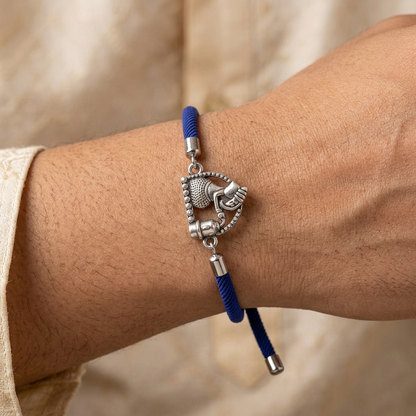 Gajamukh 92.5 Sterling Silver Rakhi