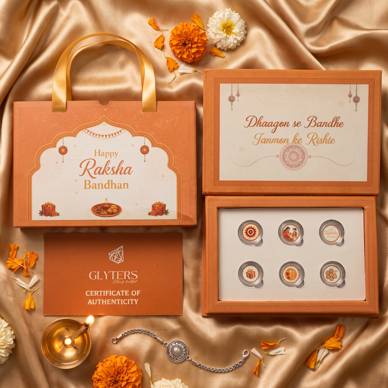 Glyters Rakhi Gift Box (Pack of 6)