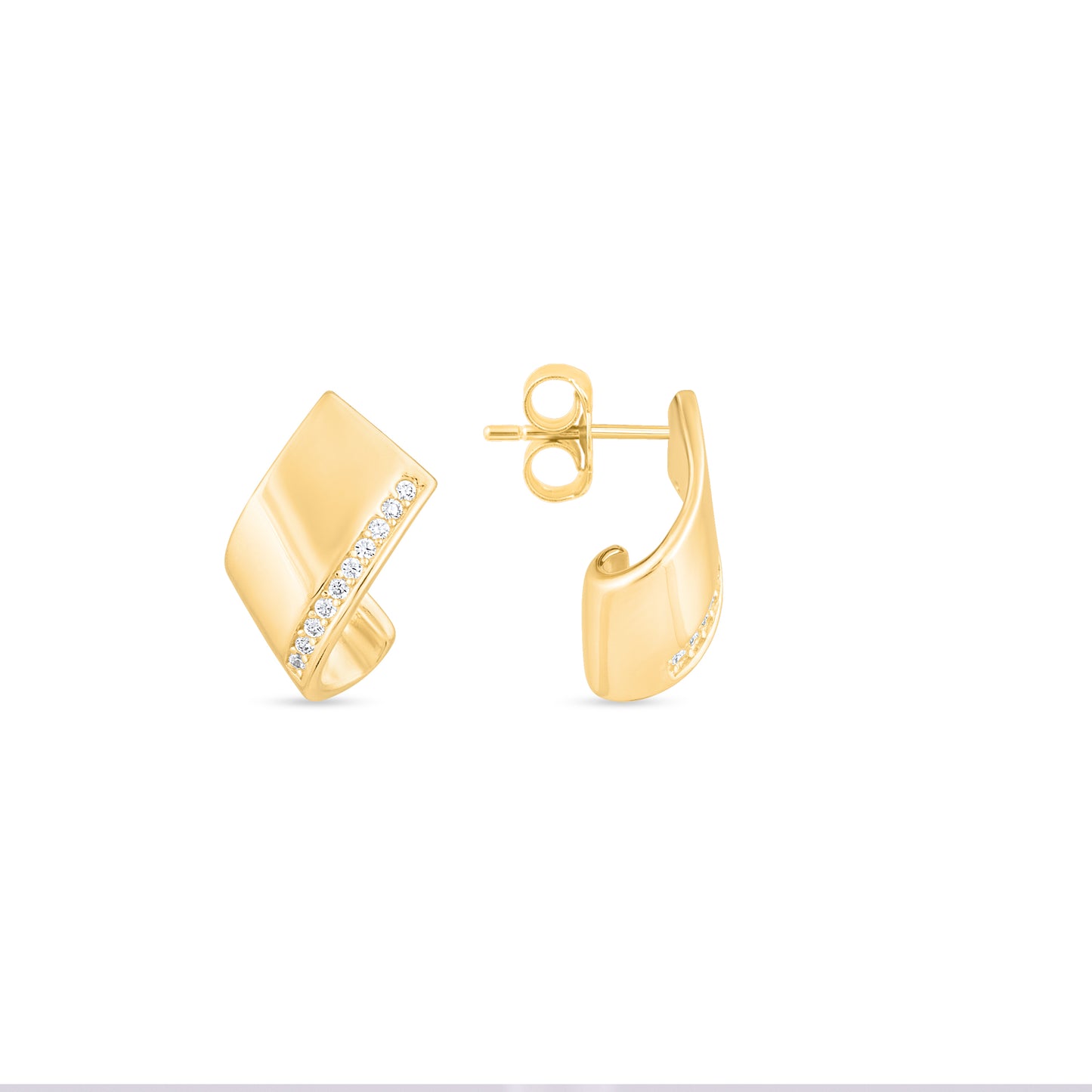 Golden Curve Studs