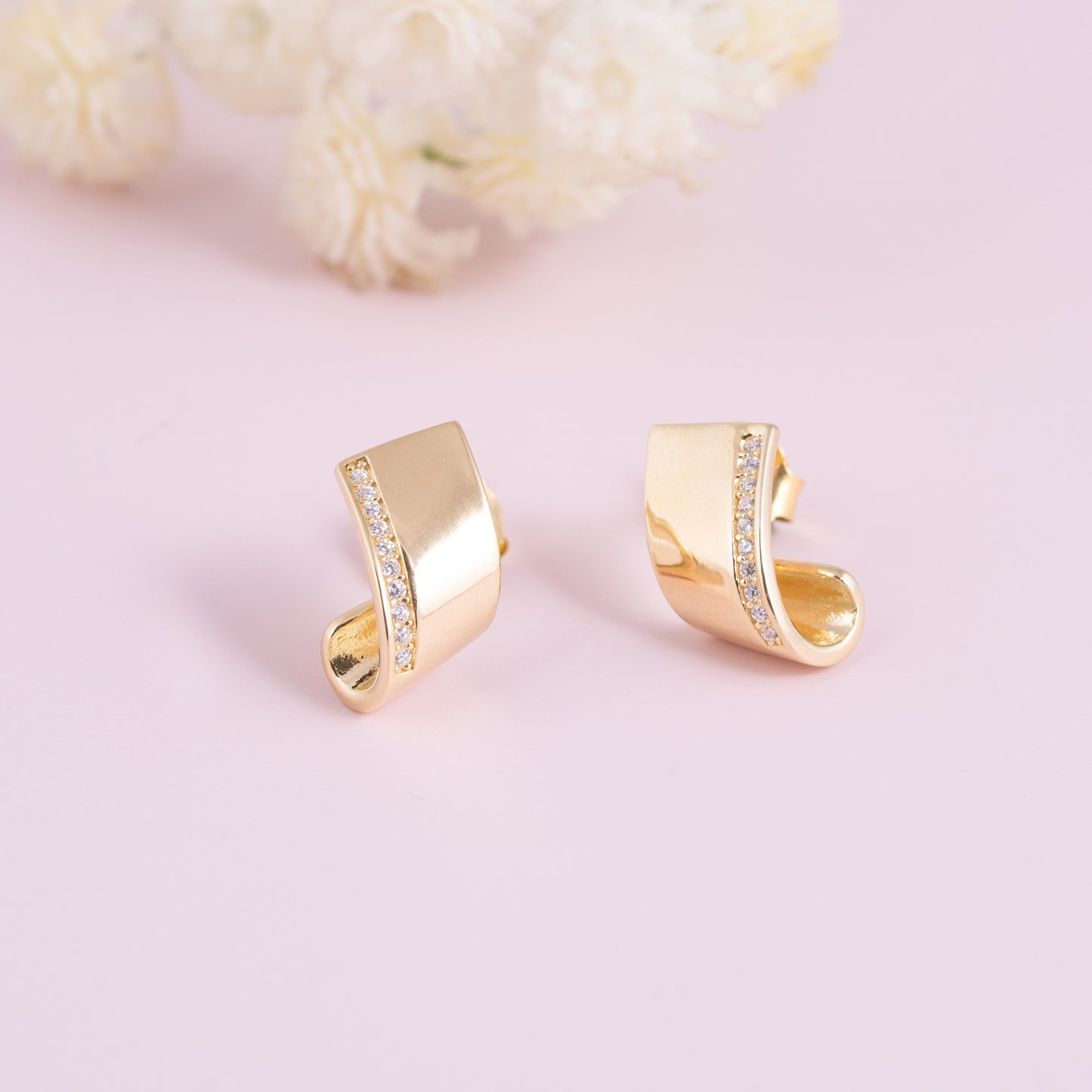 Golden Curve Studs