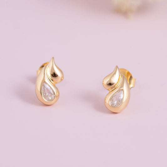 Golden Dewdrop Studs