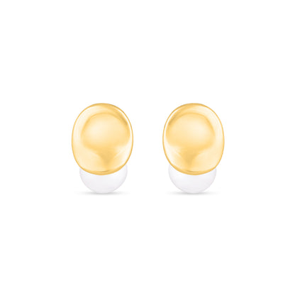 Golden Moonlit Pearl Studs