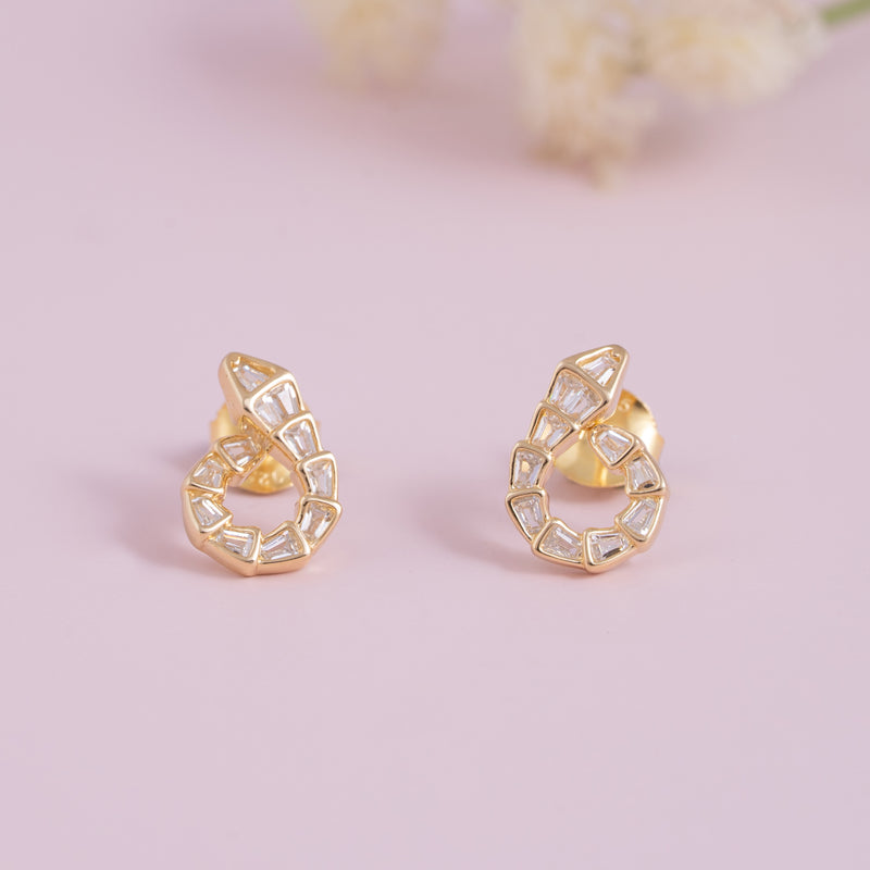 Gold Radiant Swirl Earrings