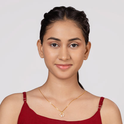 Golden Charm Bloom Pendant Necklace