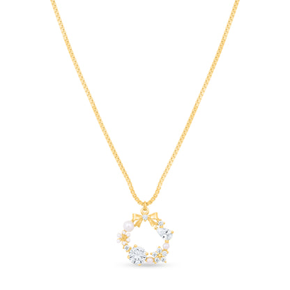 Golden Charm Bloom Pendant Necklace
