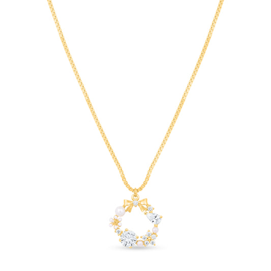 Golden Charm Bloom Pendant Necklace