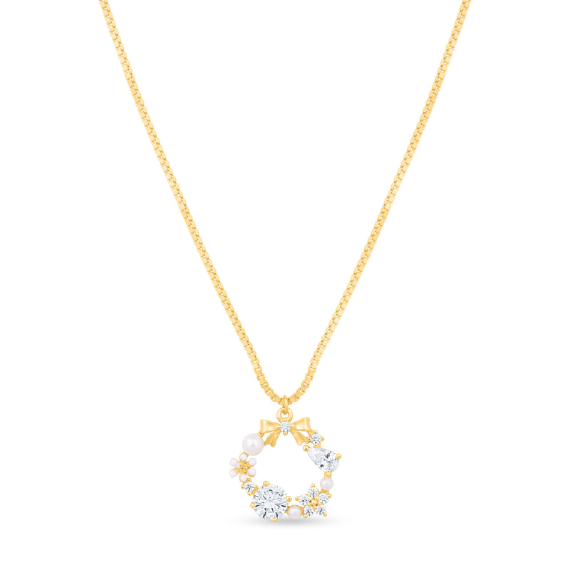 Golden Charm Bloom Pendant Necklace