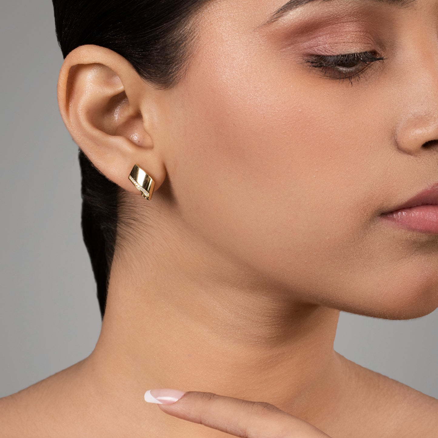 Golden Curve Studs