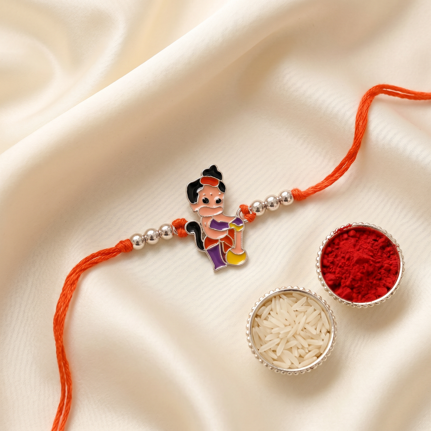 Hanuman's Blessings Silver Rakhi