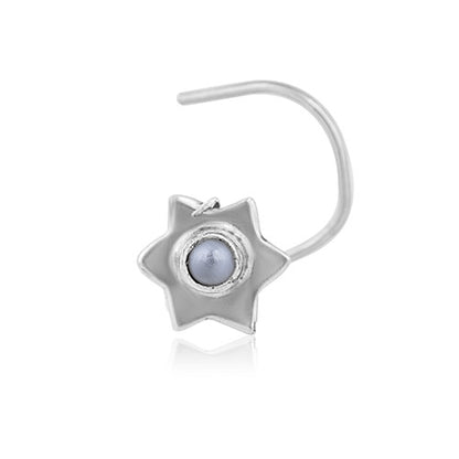 Heavenly pearls Silver Nose Stud