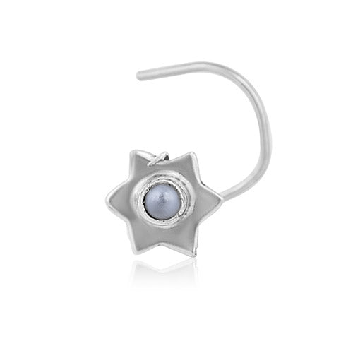 Heavenly pearls Silver Nose Stud