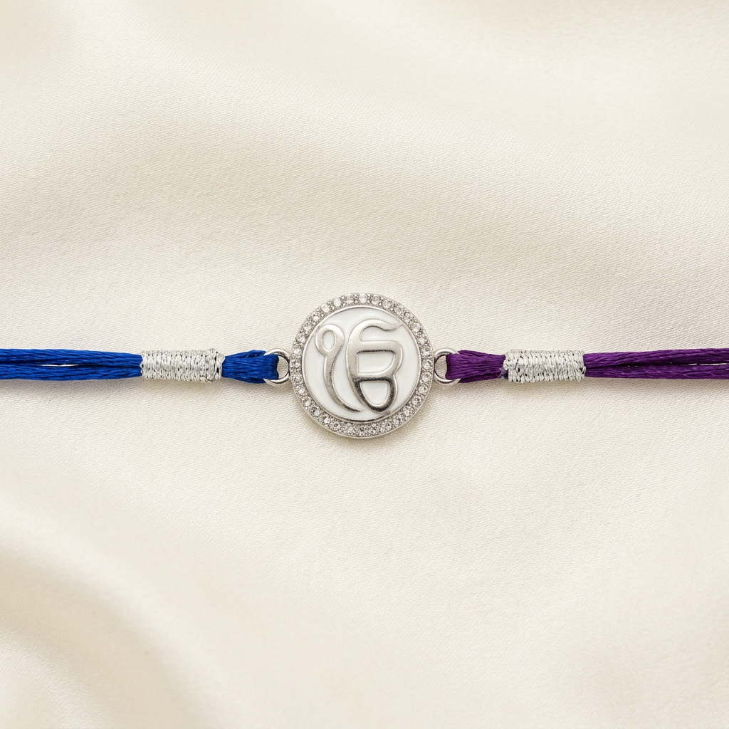 Ik Onkar Divine 92.5 Sterling Silver Rakhi